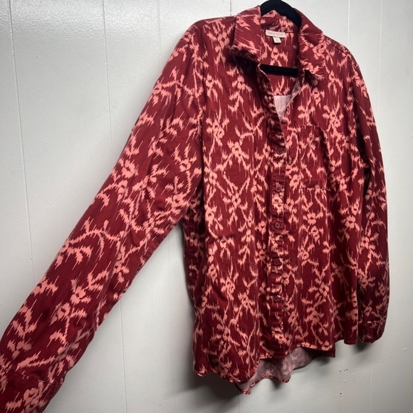 Knox Rose Floral Button Front Long Sleeve Bohemian Shirt Women's Size XL - Picture 5 of 10